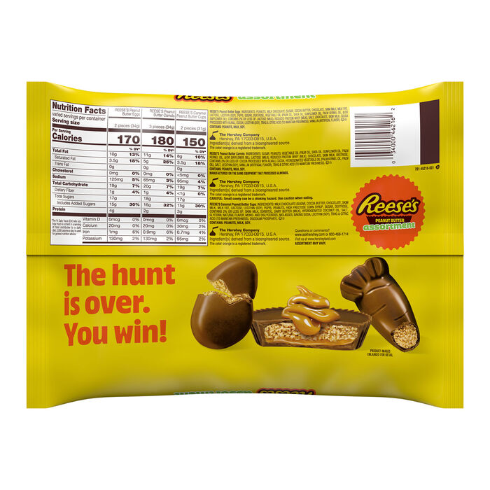 Image of REESE'S Assorted Peanut Butter Shapes, Easter Candy Bag, 17.75 oz Packaging