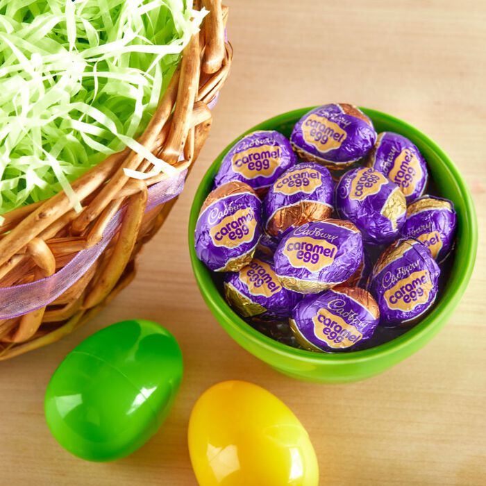 Image of CADBURY MINI Milk Chocolate Eggs with Caramel, Easter Candy Bag, 2.8 oz Packaging