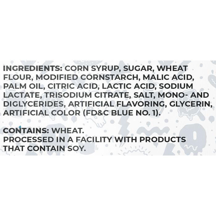 Image of Sour Strips Blue Raspberry Candy Peg Bag, 3.4oz Packaging