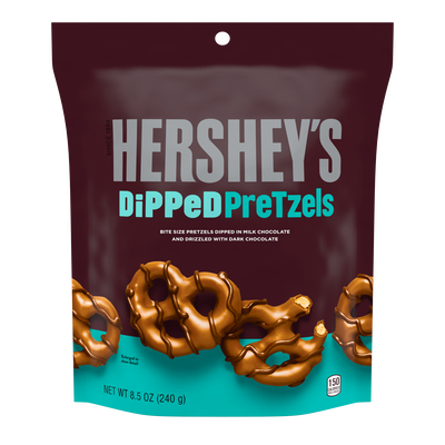HERSHEYS Milk Chocolate Dipped Pretzels 8.5 oz. Share Bag