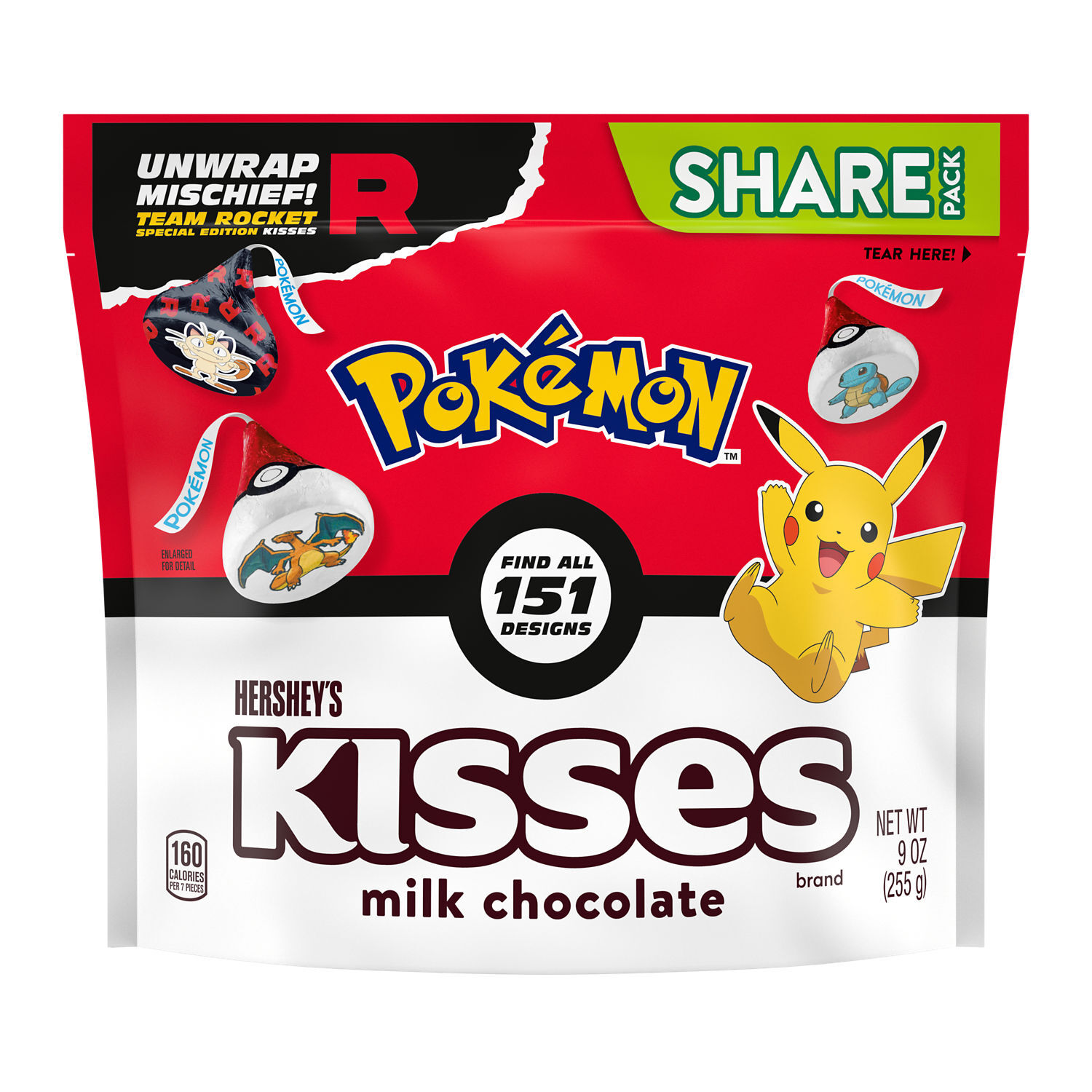 chocolate pokemon cards Snack minute snack for dessert Hershey's Kisses Pokmon Share Size