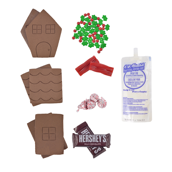 Image of HERSHEY'S KISSES Holiday Cookie House Kit Packaging