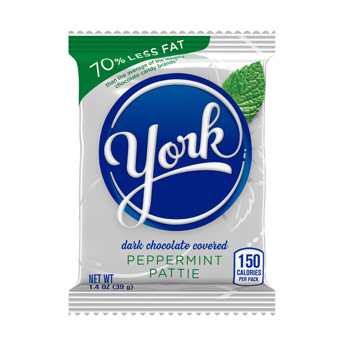 Image of YORK Peppermint Pattie Standard Size 1.4oz Candy Bar Packaging