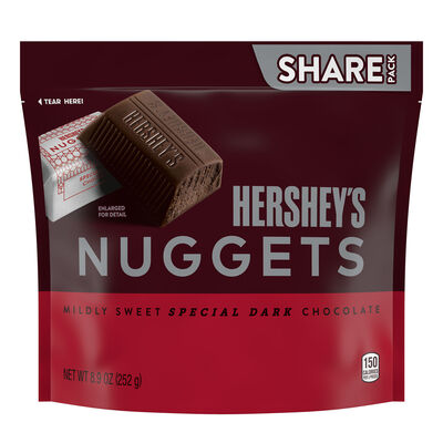 HERSHEY'S NUGGETS SPECIAL DARK Mildly Sweet Chocolate Candy Share Pack, 8.9 oz