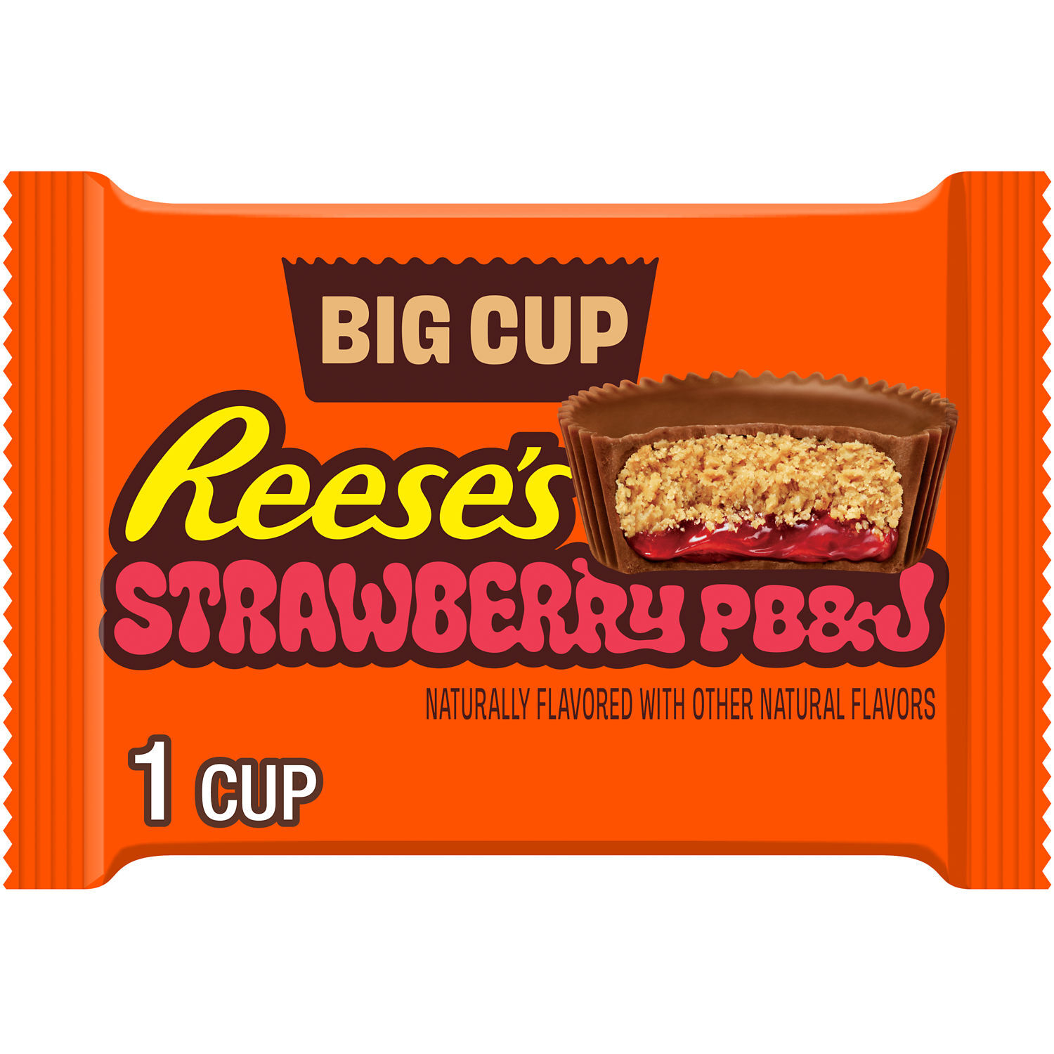 REESE'S Big Cup PB&J Strawberry Milk Chocolate Peanut Butter Cups