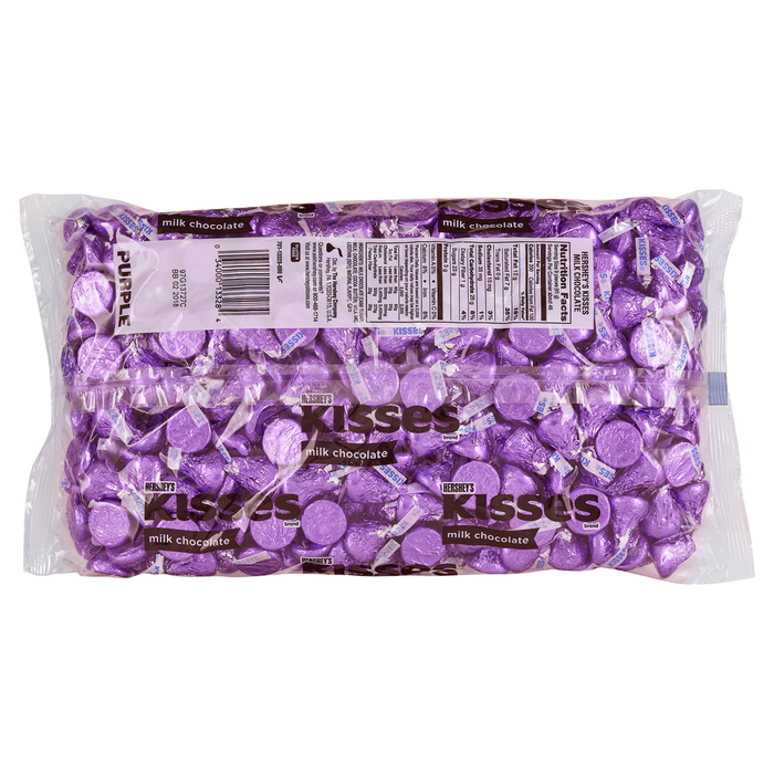 Image of KISSES Milk Chocolates in Purple Foils - 4.16 lbs. [4.16 lb. bag] Packaging
