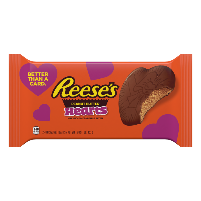 Image of Valentines REESE'S Milk Chocolate Peanut Butter Heart, 1 lb. Packaging