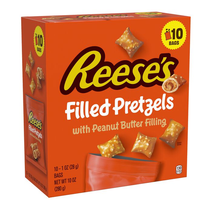 Image of REESE&rsquo;S Peanut Butter Filled Pretzels Bags, 1 oz. (10 Pack) Packaging