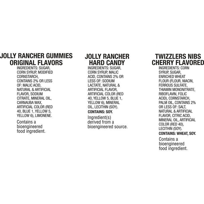 Image of TWIZZLERS & JOLLY RANCHER FAVORITES with Cherry Nibs, Hard Candy and Gummies Party Bag 43.03 oz. Packaging