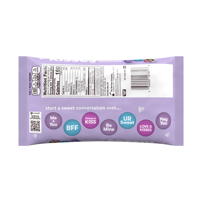 Image of Valentines KISSES Milk Chocolate Bag, 10.1 oz. bag Packaging
