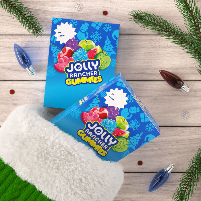 Image of JOLLY RANCHER Original Fruit Flavored Gummies, Christmas Candy Gift Box, 6 oz Packaging