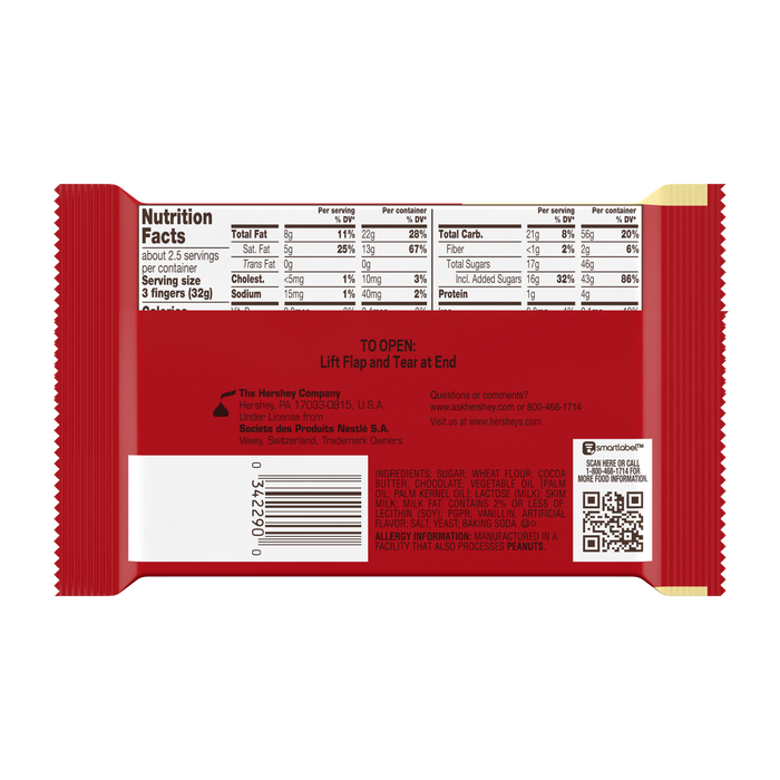 Kitkat food label