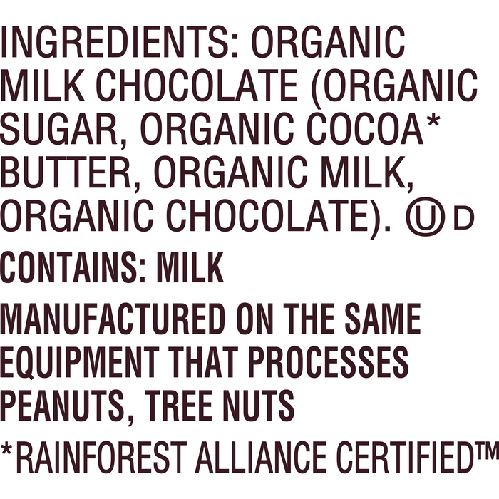 Image of HERSHEY'S Organic Miniatures Milk Chocolate Candy Bars, 4.2 oz. bag Packaging