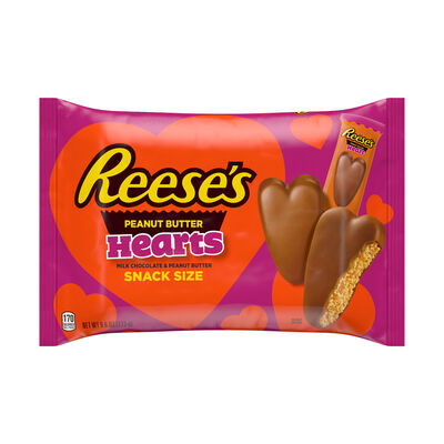REESE'S Milk Chocolate Peanut Butter Snack Size, Valentine's Day, Candy Bag, 9.6 oz