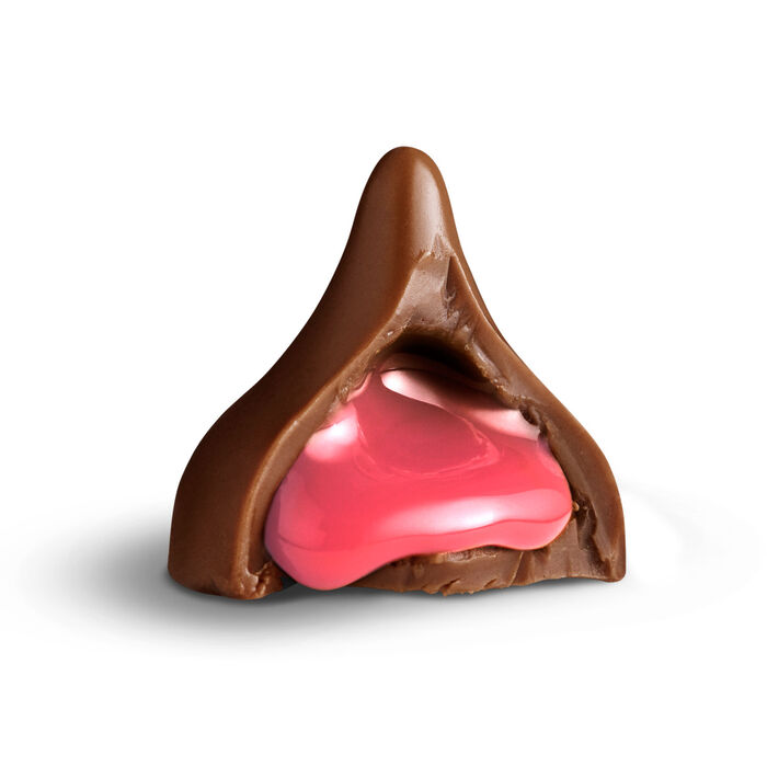 Image of HERSHEY'S KISSES Cherry Cordial Flavored, Christmas , Candy Bag, 8.1 oz Packaging