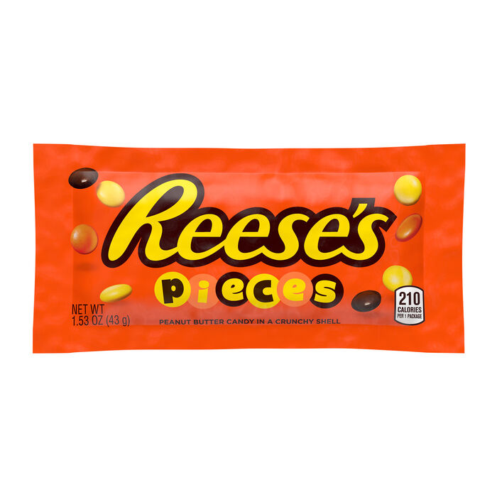 Image of REESE'S PIECES Peanut Butter Candy Packs, 1.53 oz (18 Count) Packaging