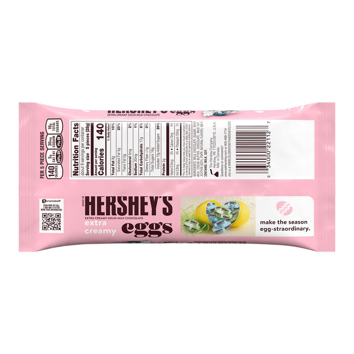 Image of HERSHEY'S Extra Creamy Milk Chocolate Eggs, Easter  Candy  Bag, 9 oz Packaging