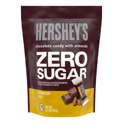 HERSHEY'S ZERO SUGAR Milk Chocolate With Almonds Miniatures 5.1oz Candy Bag