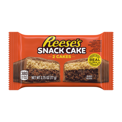 REESE'S Peanut Butter Creme Covered in Real Milk Chocolate Snack Cake 2.75 oz Pack of 2