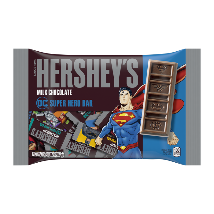 Image of HERSHEY'S Milk Chocolate DC Super Hero Bar Assortment, 9.45 oz Packaging