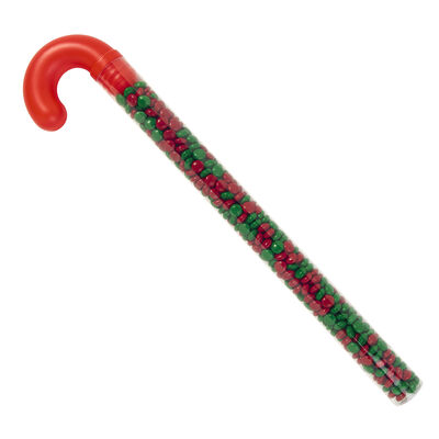 HERSHEY'S HERSHEY-ETS Holiday Milk Chocolate Candy-Filled Plastic Jumbo Cane, Christmas Candy Cane, 15.2 oz