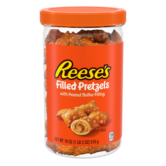 Image of REESE'S Peanut Butter Filled Pretzels Jar,  18 oz Packaging