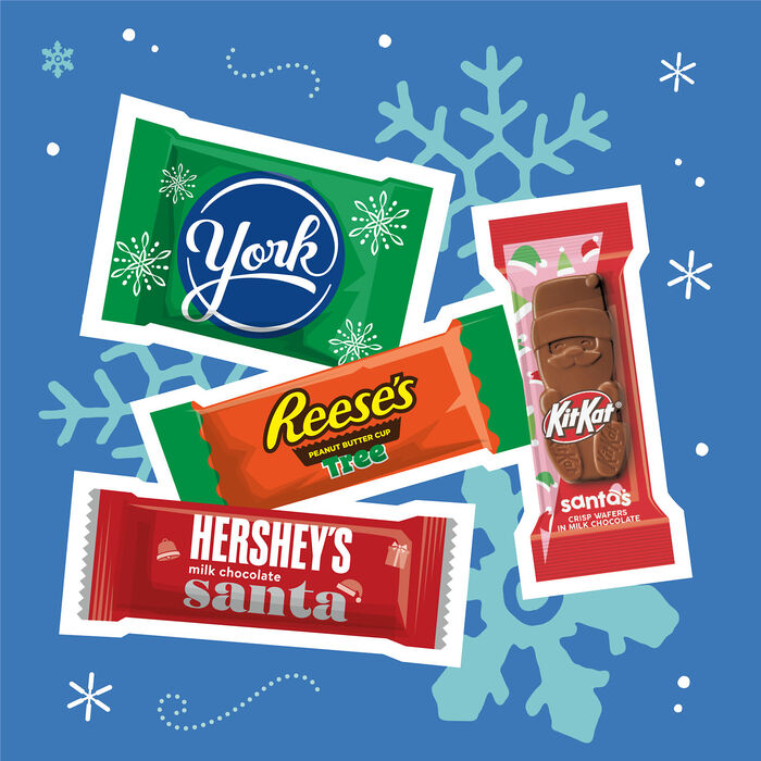 Image of Hershey Assorted Flavors Christmas Candy Bulk Bag, 32.45 oz Packaging