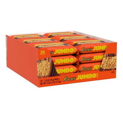 REESE'S Jumbo Cup Milk Chocolate Peanut Butter Cup Candy Pack, 2.8 oz (24 Count)