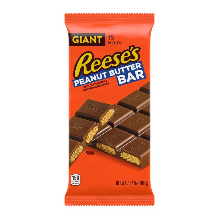 Image of REESE'S Chocolate Candy Peanut Butter Creme 7.37oz Giant Bar Packaging