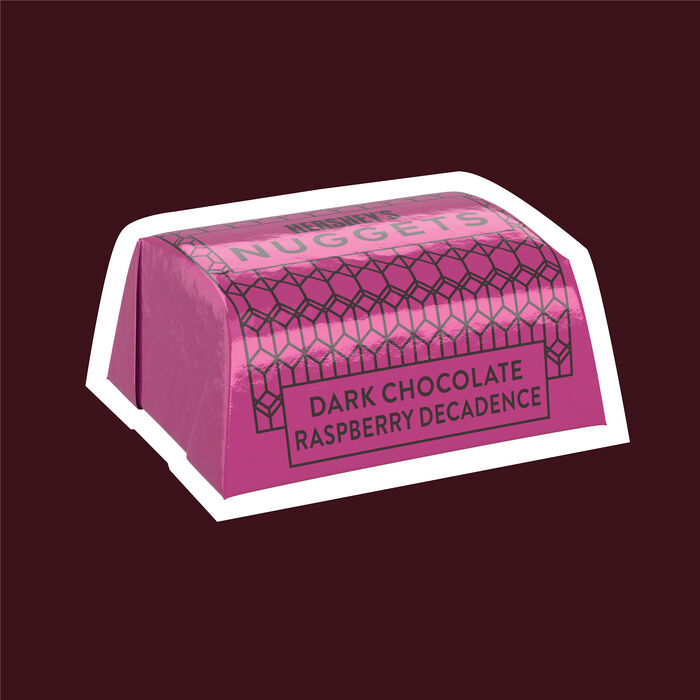 Image of HERSHEY'S NUGGETS Dark Chocolate Raspberry Flavored Candy Share Pack, 8.1 oz Packaging