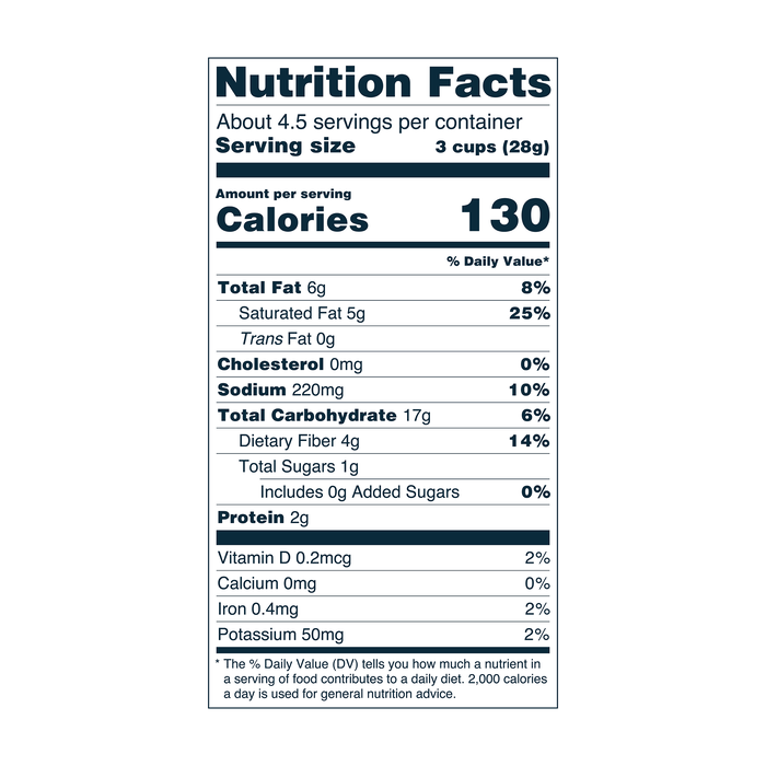 Image of LesserEvil Non-Dairy White Cheddar Popcorn 4.6oz Packaging