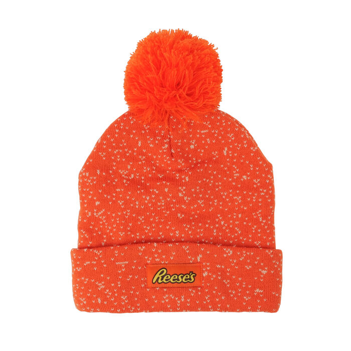 Image of REESE'S Branded Knit Pom Beanie Hat Packaging
