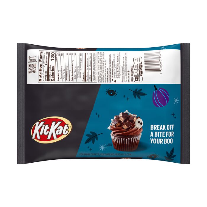 Image of KIT KAT® Dark Chocolate Snack Size, Individually Wrapped Wafer Candy Bars Bag, 9.8 oz Packaging