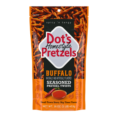 DOT'S HOMESTYLE PRETZELS Buffalo Seasoned Pretzel Twists, 16oz bag