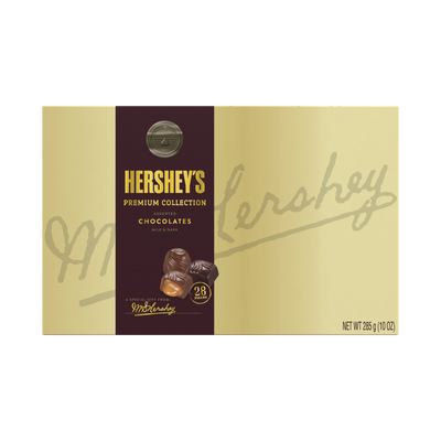 HERSHEY'S POT OF GOLD PREMIUM COLLECTION Milk and Dark Chocolate Assort Box 10.07oz
