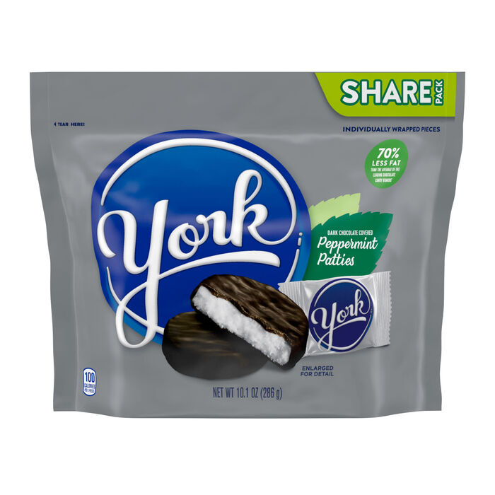 Image of YORK Peppermint Patties Miniatures 10.1oz Candy Bag Packaging