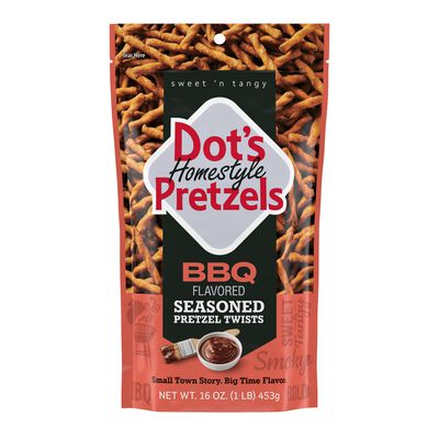 DOT'S HOMESTYLE PRETZELS BBQ Seasoned Pretzel Twists, 16oz bag