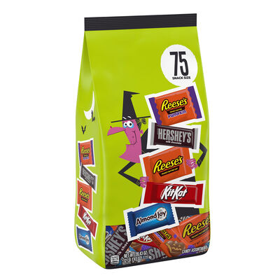 Hershey Assorted Snack Size Halloween Candy, 39.43oz Bag (75 Pieces)