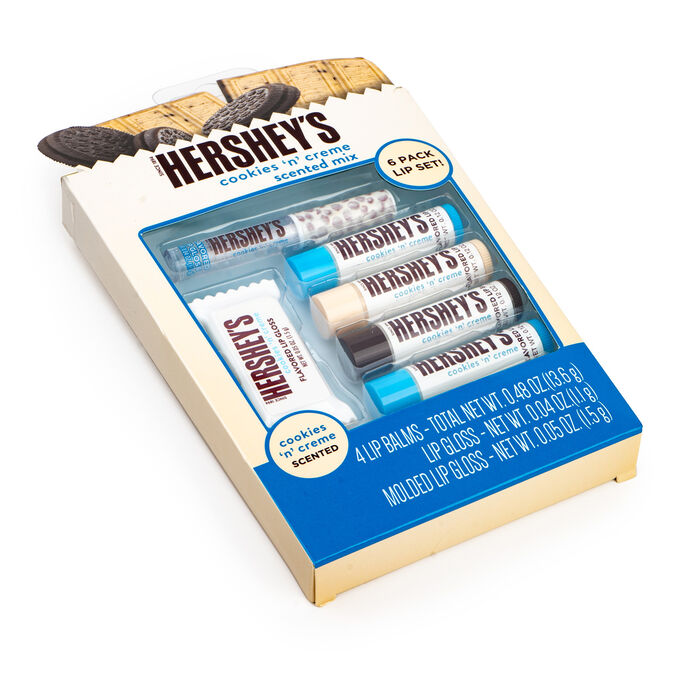 Image of HERSHEY’S Cookies ‘N’ Creme Scented Lip Balm & Gloss Set Packaging