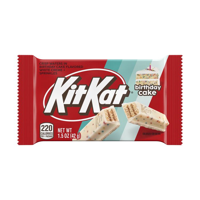 Image of KIT KAT® Birthday Cake Flavored Wafer Candy Bars, 1.5 oz (24 Count) Packaging
