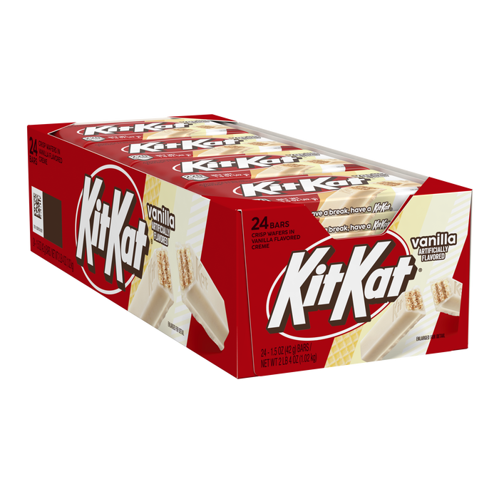 Image of KIT KAT® Vanilla Flavored Wafer Candy Bars, 1.5 oz (24 Count) Packaging