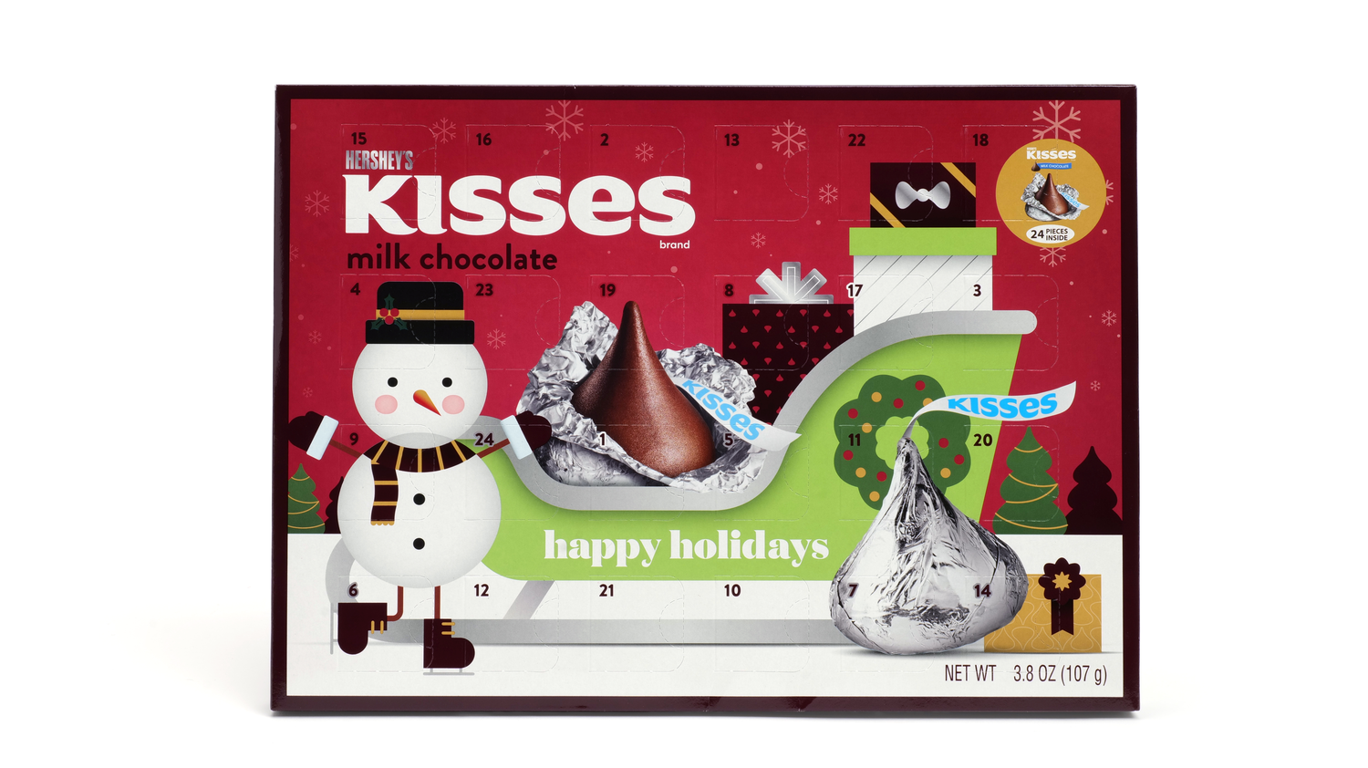 Hershey Kiss Advent Calendar Customize and Print