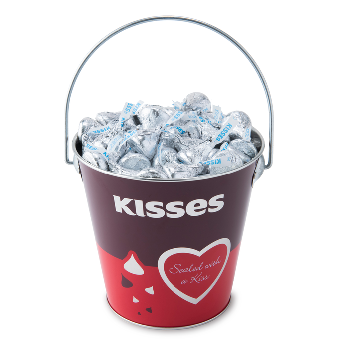 Image of Valentines KISSES Bucket 24 oz. unit Packaging