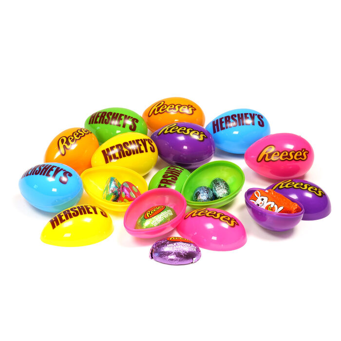 Image of HERSHEY’S and REESE’S Assorted Chocolate-Filled Easter Eggs, 12-Pack Packaging