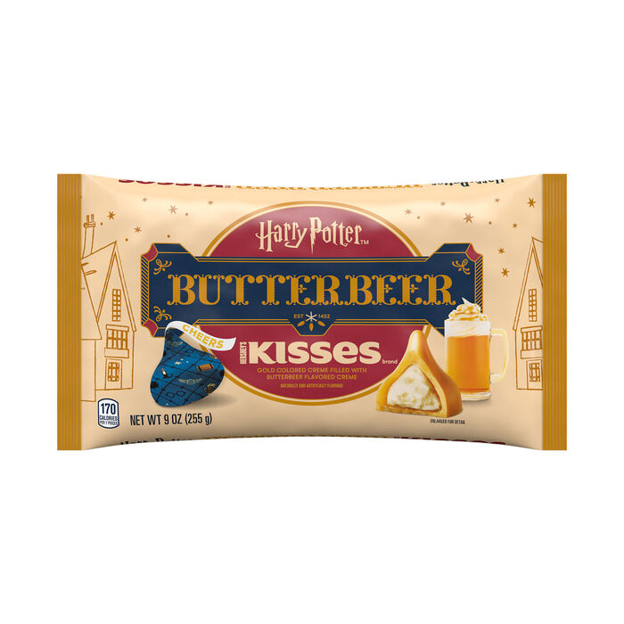 Image of HERSHEY'S KISSES Harry Potter™ Butterbeer Flavored Kisses, Easter Candy Bag, 9 oz Packaging