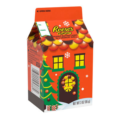 REESE'S PIECES Christmas Candy Carton, 3 oz