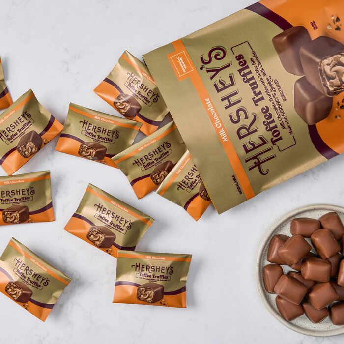 Image of HERSHEY’S Toffee Truffles Candy Bag, 9 oz Packaging