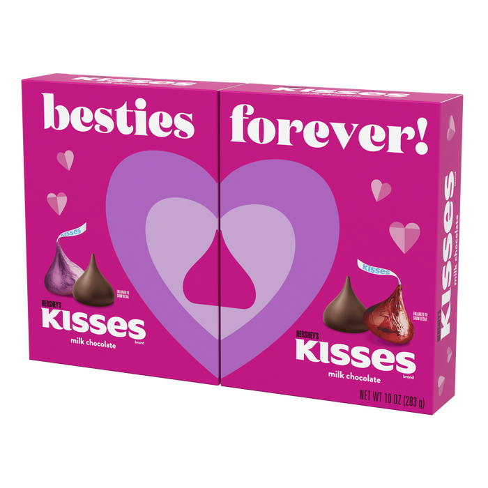 Image of Valentines HERSHEY'S Milk Chocolate KISSES BFF Gift Box 10oz. Packaging
