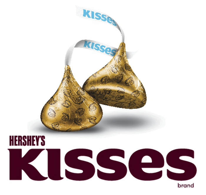 Image of KISSES Milk Chocolates with Almonds in Gold Foils - 4.16 lbs. [4.16 lb. bag] Packaging