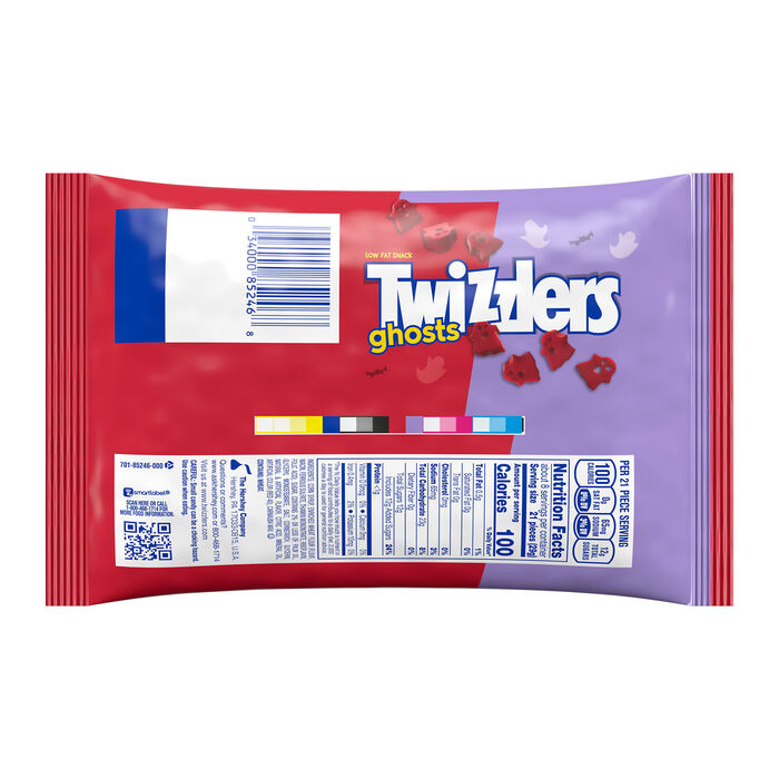 Image of TWIZZLERS Cherry Flavored Ghosts, Halloween Candy Bag, 8.5 oz Packaging